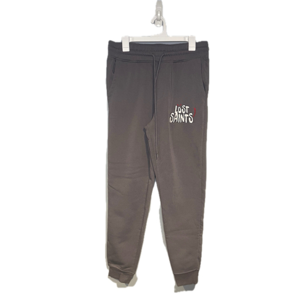 Mens Grey Embroidered Lost Saints Sweatpants Rue 21 Size Medium Joggers Pockets